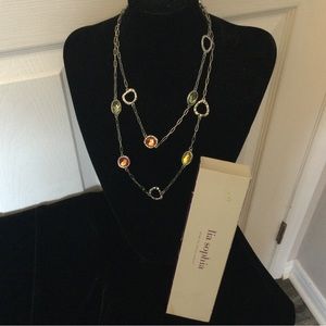 Lia Sophia Vintage Long Crystal Necklace